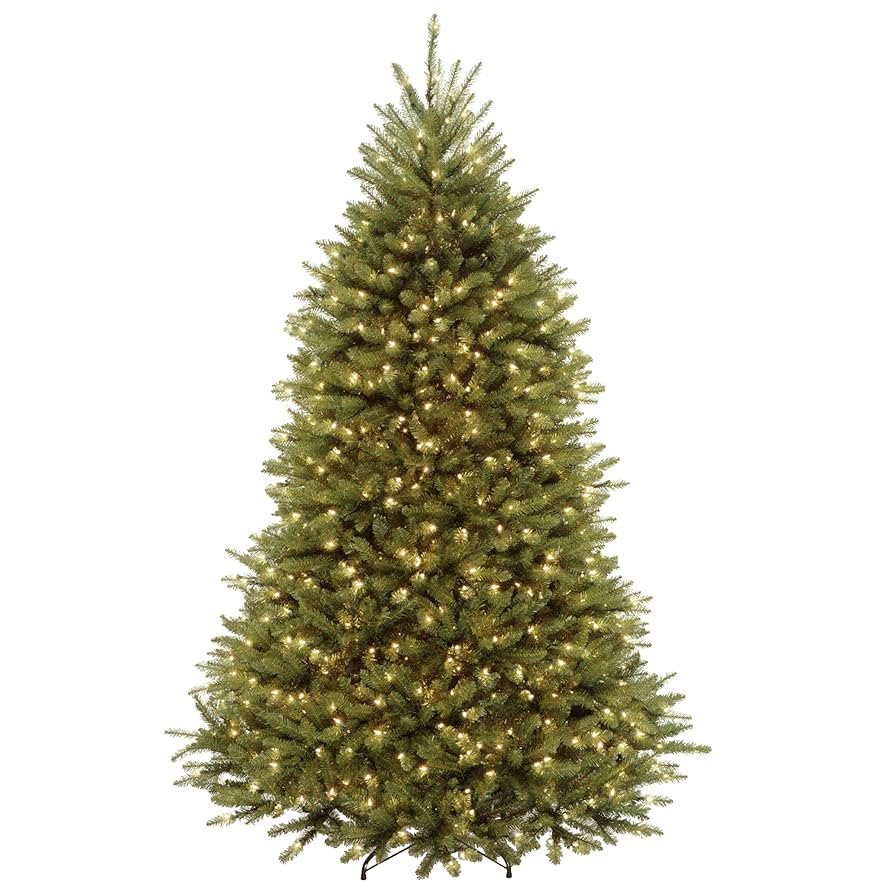 National Tree Company Pre-Lit Artificial Full Christmas Tree, Green, Dunhill Fir, Dual Color LED ... | Amazon (US)