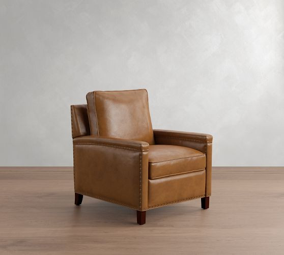 Tyler Square Arm Leather Recliner | Pottery Barn (US)
