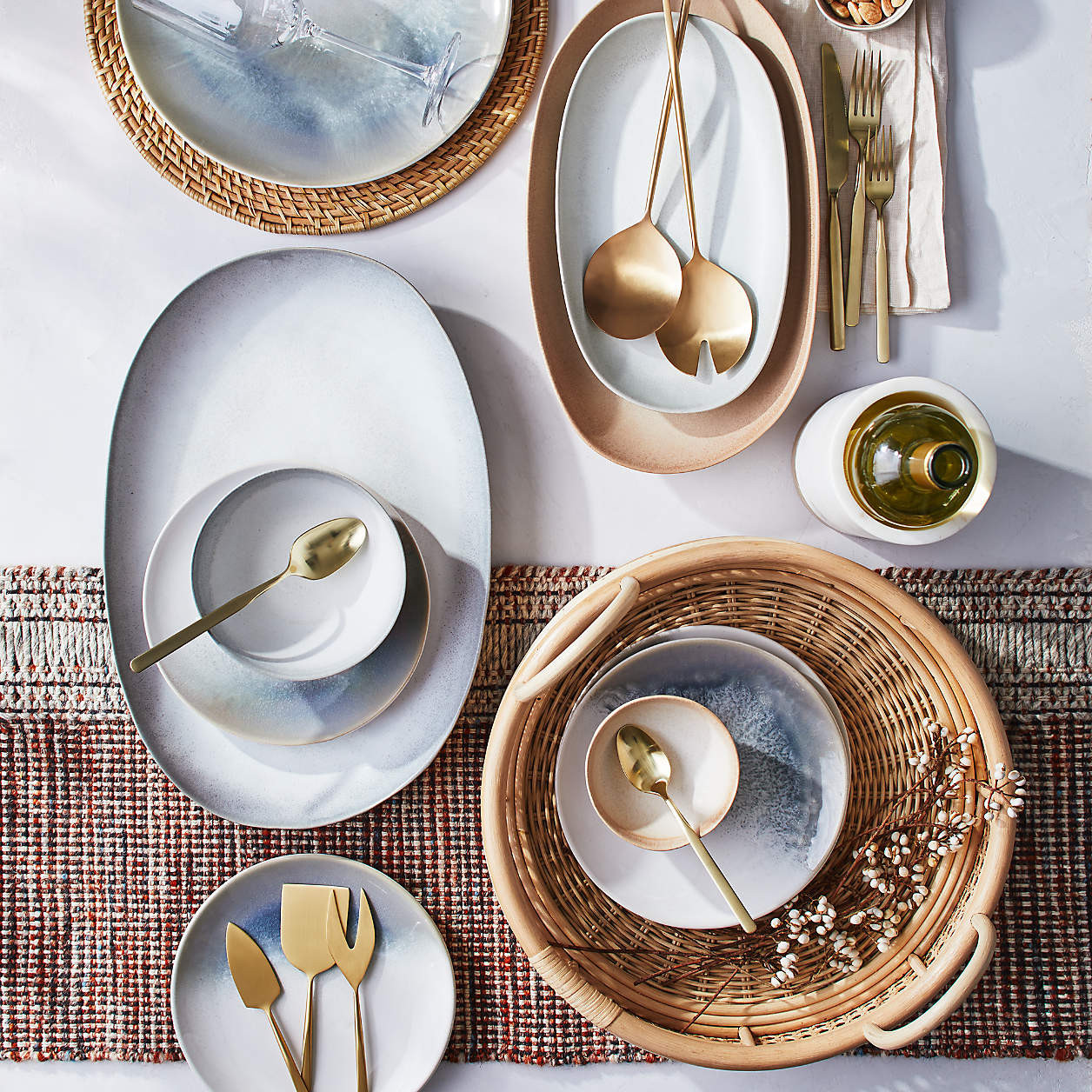 Holiday Gold Serving Utensils, Set of 2 + Reviews | Crate & Barrel | Crate & Barrel