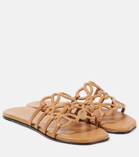 Petal Anagram leather slides | Mytheresa (US/CA)