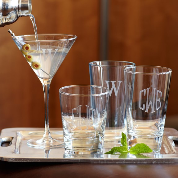 Monogrammed Double Old-Fashioned Glasses | Williams-Sonoma