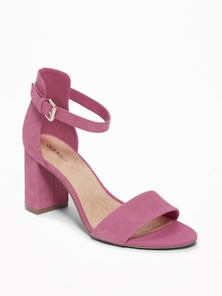 Faux-Suede Block-Heel Sandals for Women | Old Navy US