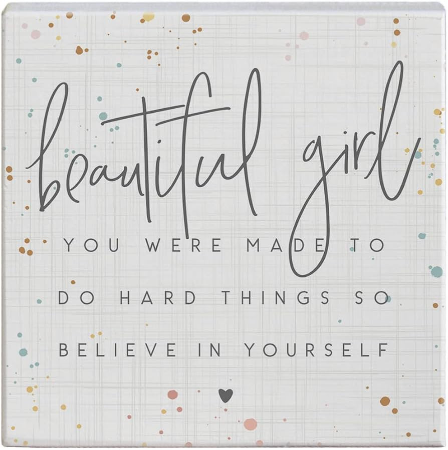 Simply Said, INC Small Talk Squares 5.25" Wood Sign - Believe in Yourself - STS1608 | Amazon (US)