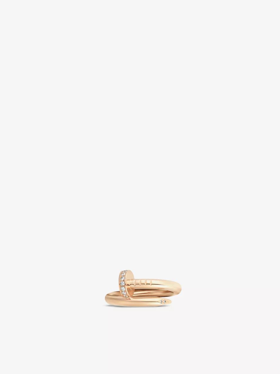 Juste un Clou 18ct rose-gold and diamond ring | Selfridges