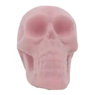 8" Pink Flocked Skull Tabletop Décor by Ashland® | Michaels Stores