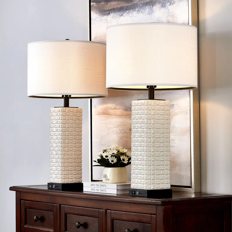 Bartul Ceramic USB Table Lamp Set | Wayfair North America