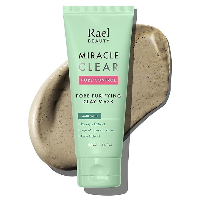 Rael Blackhead Remover, Miracle Clear Clay Mask - Exfoliating Face Wash, Pore Minimizer, Korean S... | Amazon (US)
