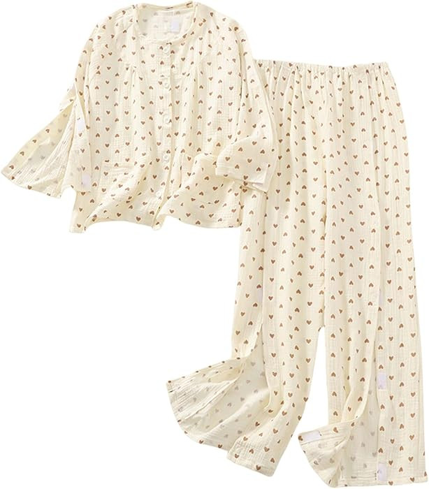 Women's Post Surgery Recovery Pajamas Open Side Disability Sleepwear for Elderly Bedridden Patien... | Amazon (US)