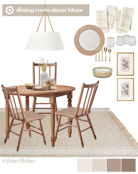 Target dining room decor, affordable dining room mood board, round dining table, dining room design, dining chairs #diningroom 

#LTKfamily #LTKsalealert #LTKhome