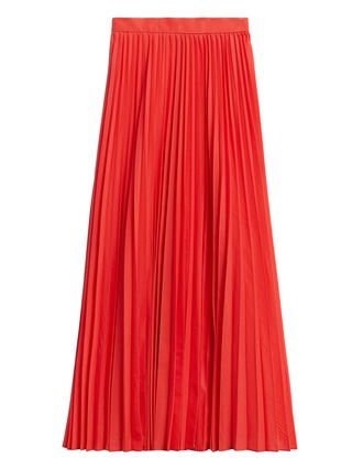 Petite Pleated Poplin Maxi Skirt | Banana Republic (US)