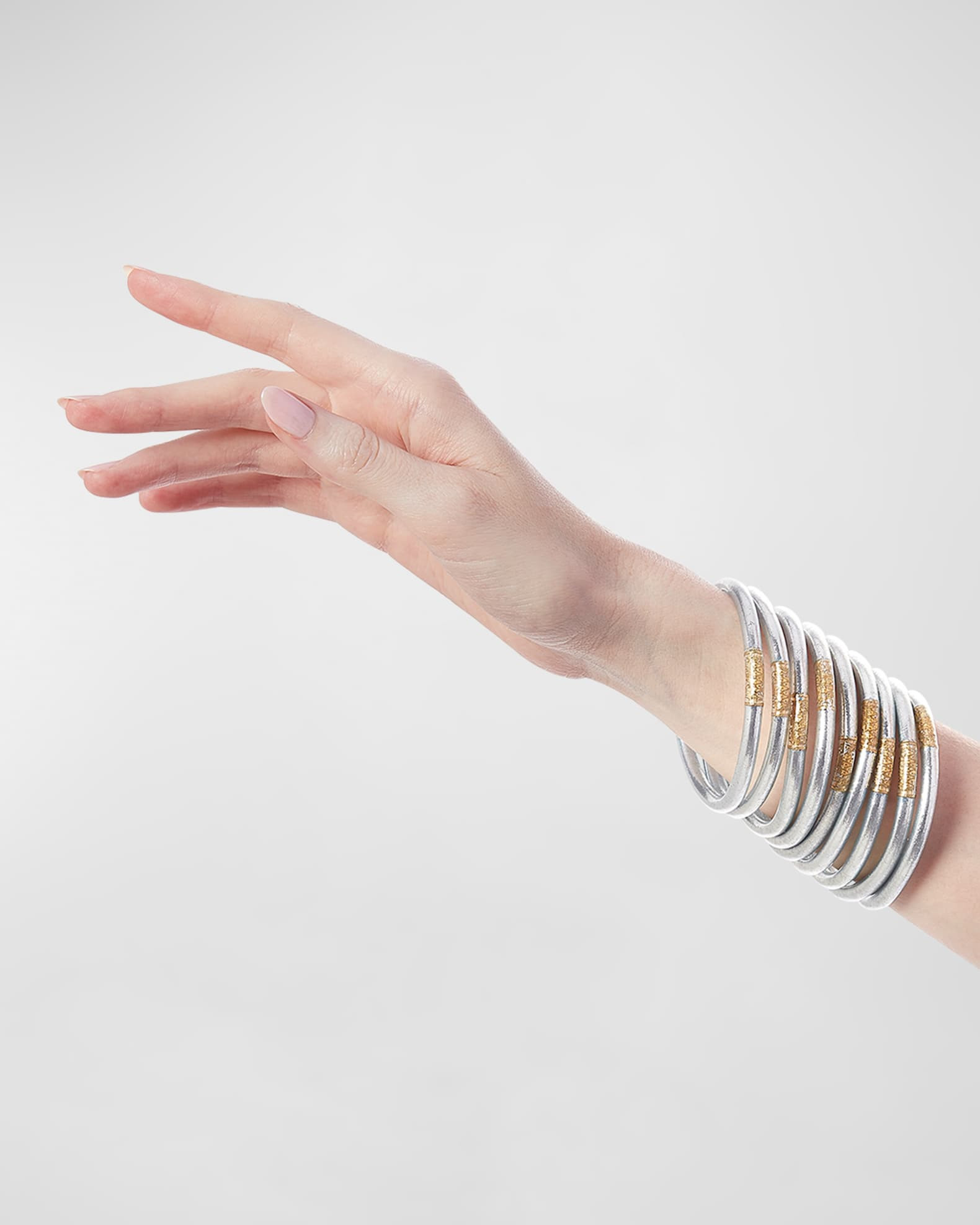 Gold All-Weather Bangles, Size S-L, Set of 9 | Neiman Marcus