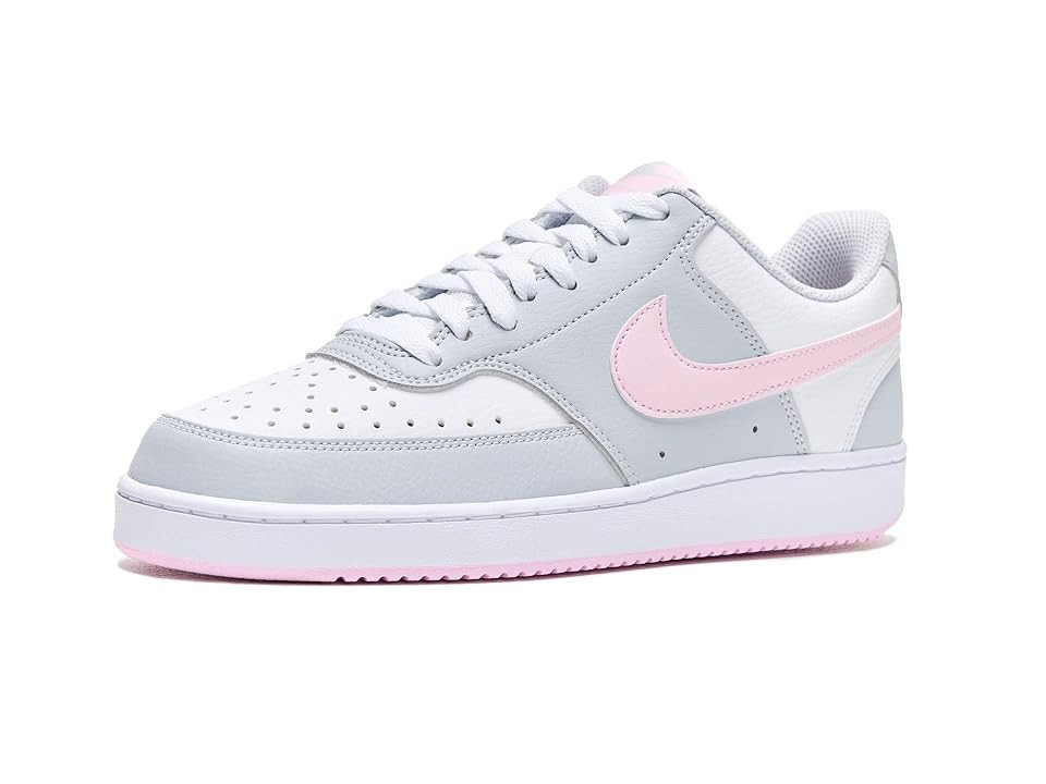 Nike Court Vision Low Women's Shoes Pure Platinum/Pink Foam/White : 7.5 B - Medium, Synthetic | Zappos