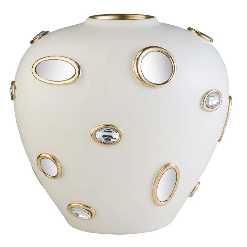 Odilia Ivory/Gold 12'' Table Vase | Wayfair North America