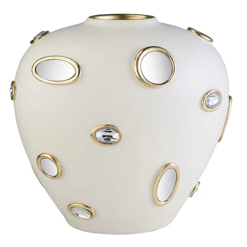 Odilia Ivory/Gold 12'' Table Vase | Wayfair North America