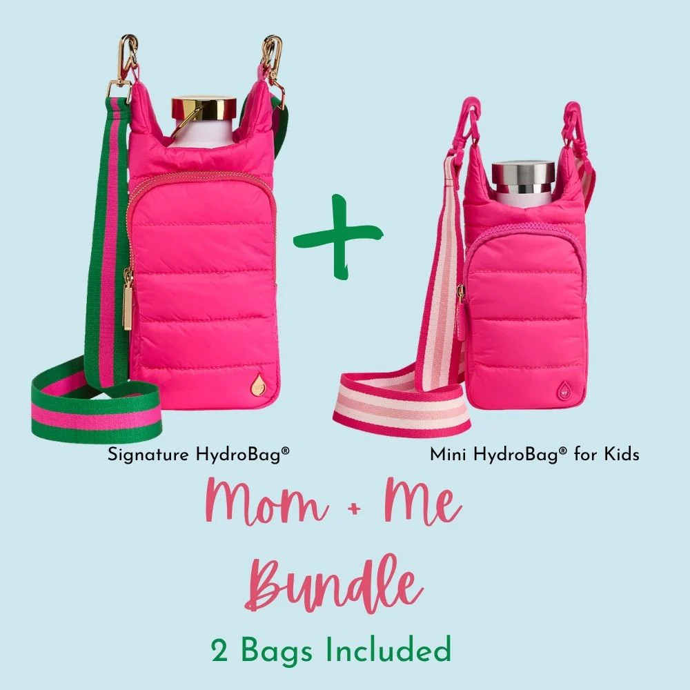Mom and Me Bundle - Bright Pink HydroBag\u00ae and matching Mini HydroBag\u00ae For Kids | WanderFull 
