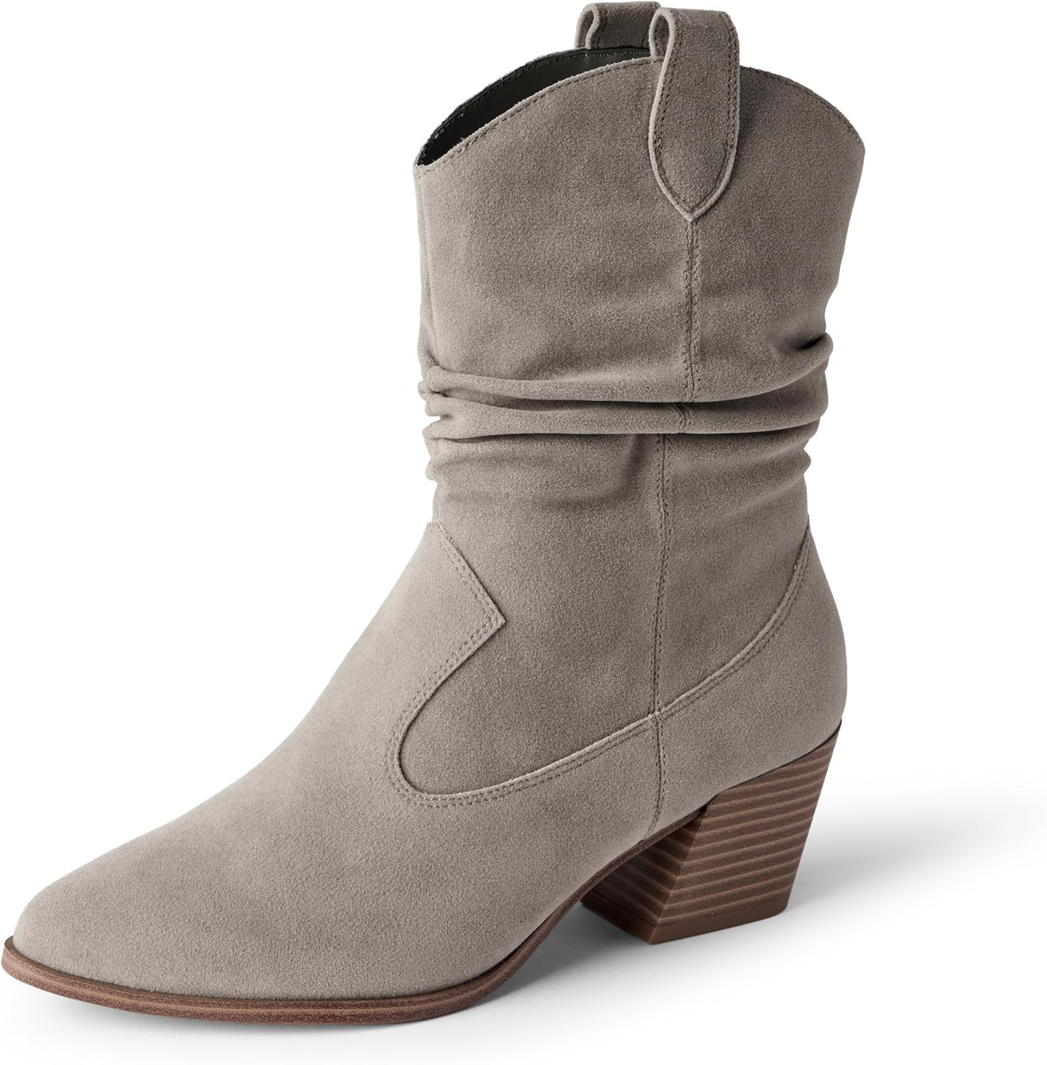 Amazon Essentials Women's Mid Calf Western Fashion Boots with Side Zip | Amazon (US)