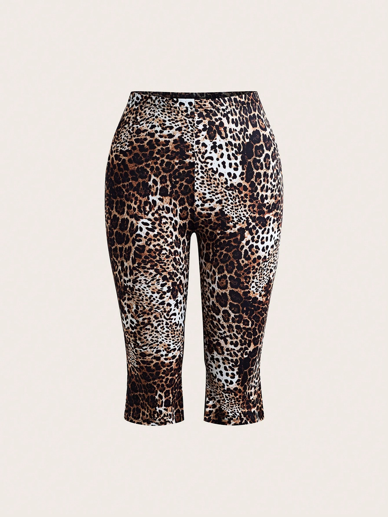 SHEIN MOOSTA Women's Leopard Print Leggings (Random Cut) | SHEIN