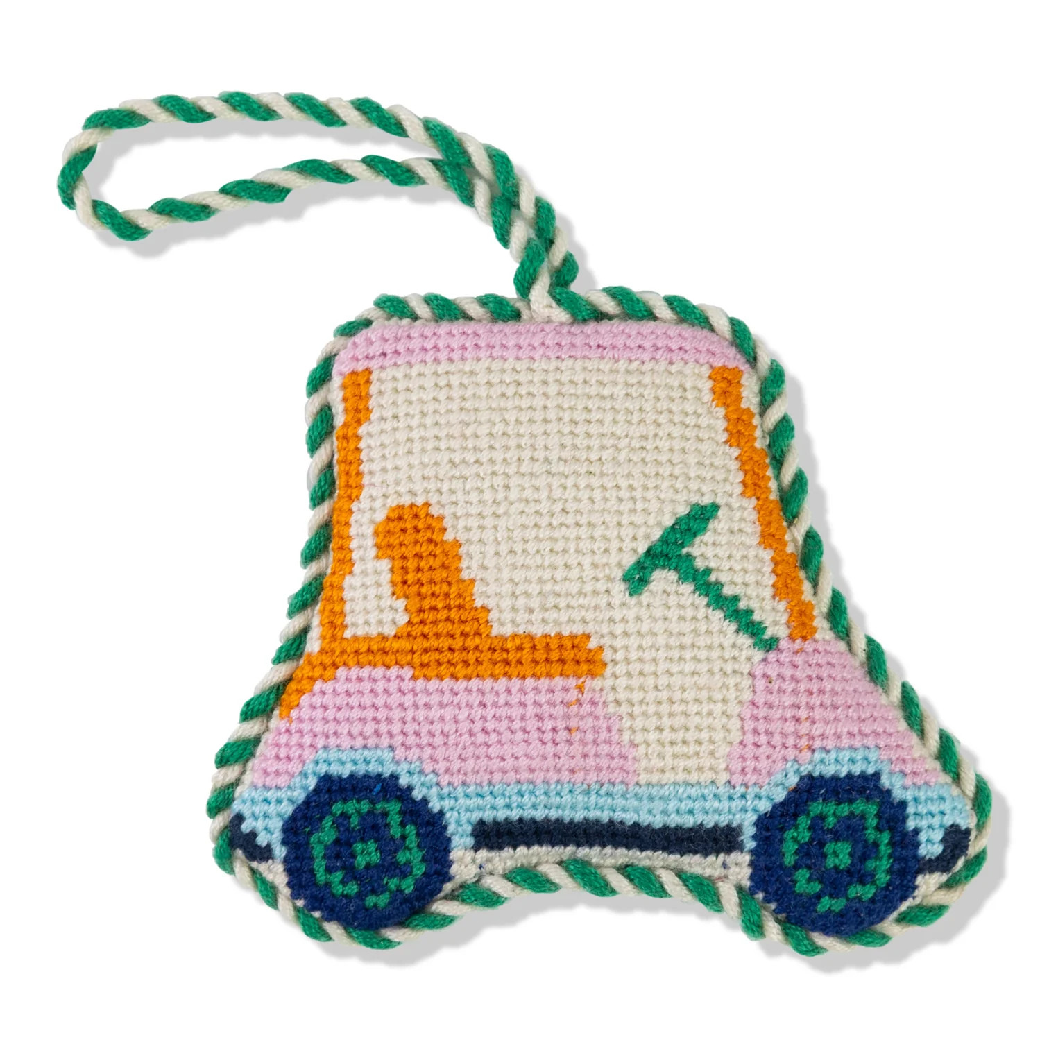 Furbish Studio Needlepoint Shape Ornament - Golf Cart | Furbish Studio