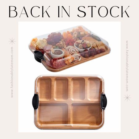 These trays are so good perfect for parties! 
Fashionablylatemom 
FARBERWARE Build-a-Board Cutting Board with Compartments and Clear Locking Lid for Charcuterie, Snacks, and More-Make it. Take it. Enjoy it, 11x14 Inch, Bamboo
MAKE IT - DUAL-FUNCTION DESIGN: The Farberware "Build a Board" is an all-in-one solution for food prep and presentation. Cut and prep on one side; flip to reveal 6 compartments ideal for charcuterie boards, snack trays, or veggie platters.
TAKE IT - CUSTOMIZABLE & PORTABLE: Arrange cheeses, fruits, nuts, and meats in the compartments to create personalized, eye-catching displays. The SAN clear locking lid keeps everything fresh and in place, ideal for picnics, parties, and more.

#LTKparties #LTKsalealert