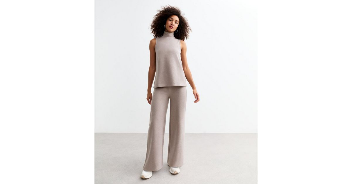 Brown Soft Touch Wide Leg Trousers
						
						Add to Saved Items
						Remove from Saved Items | New Look (UK)