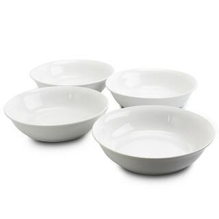 8.75 in. White Wide Rim Dinner and Serving Bowls (Set of 4) | The Home Depot