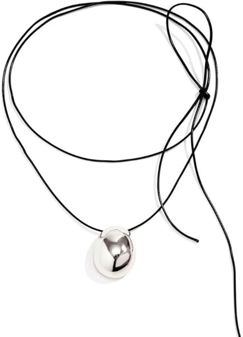 Double Layer Heart Pendant Necklace Gold Silver Plated Chunky Heart Necklace Choker for Women Pro... | Amazon (US)