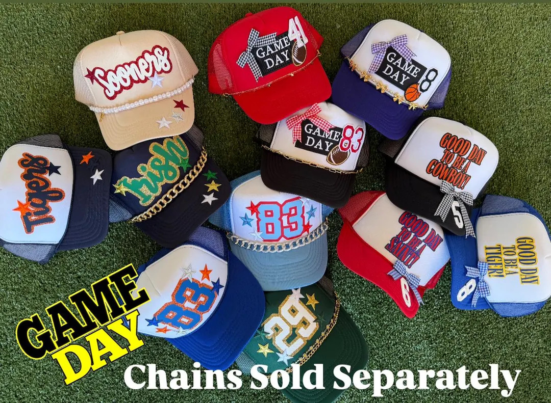 Happy Stack Game Day Trucker Hat, Custom Game Day Trucker Hat, Trucker Hat, Patch Trucker Hat, Fo... | Etsy (US)