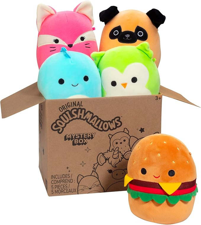 Squishmallows Original Mystery Box 5-Inch Plush 5 Pack - Official Jazwares Plush - Collectible So... | Amazon (US)