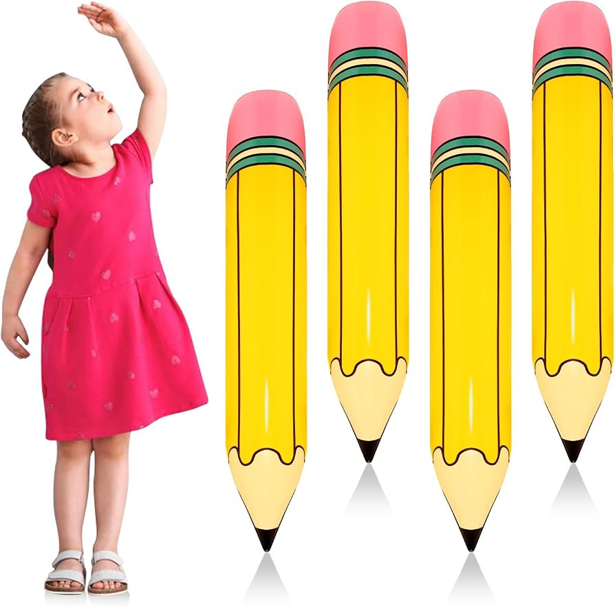 NOVWANG 5PCS 27 Inch Giant Large Inflatable Pencil, Back to School Dimensional Pencils Balloon Ba... | Amazon (US)