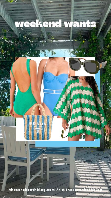 Weekend wants, weekend wishlist - hunza g swimsuit, Prada, Tory Burch, miguelina, tuckernuck, her story, Terra, x nihlo, Carolina herrera, French sole, Agua by Agua bendita, la double j, solid and stripe, AMUR, Gucci 

#LTKtravel #LTKswim #LTKitbag