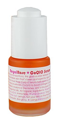 Living Libations - Organic Wildcrafted Royal Rose CoQ10 Face Serum (.5 oz | 15 ml) | Amazon (US)