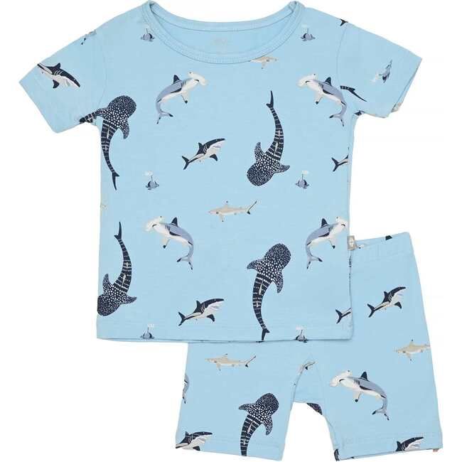 Kyte Baby | Short Sleeve Toddler Pajama Set, Stream Shark (Multicolor, Size 2Y) | Maisonette | Maisonette