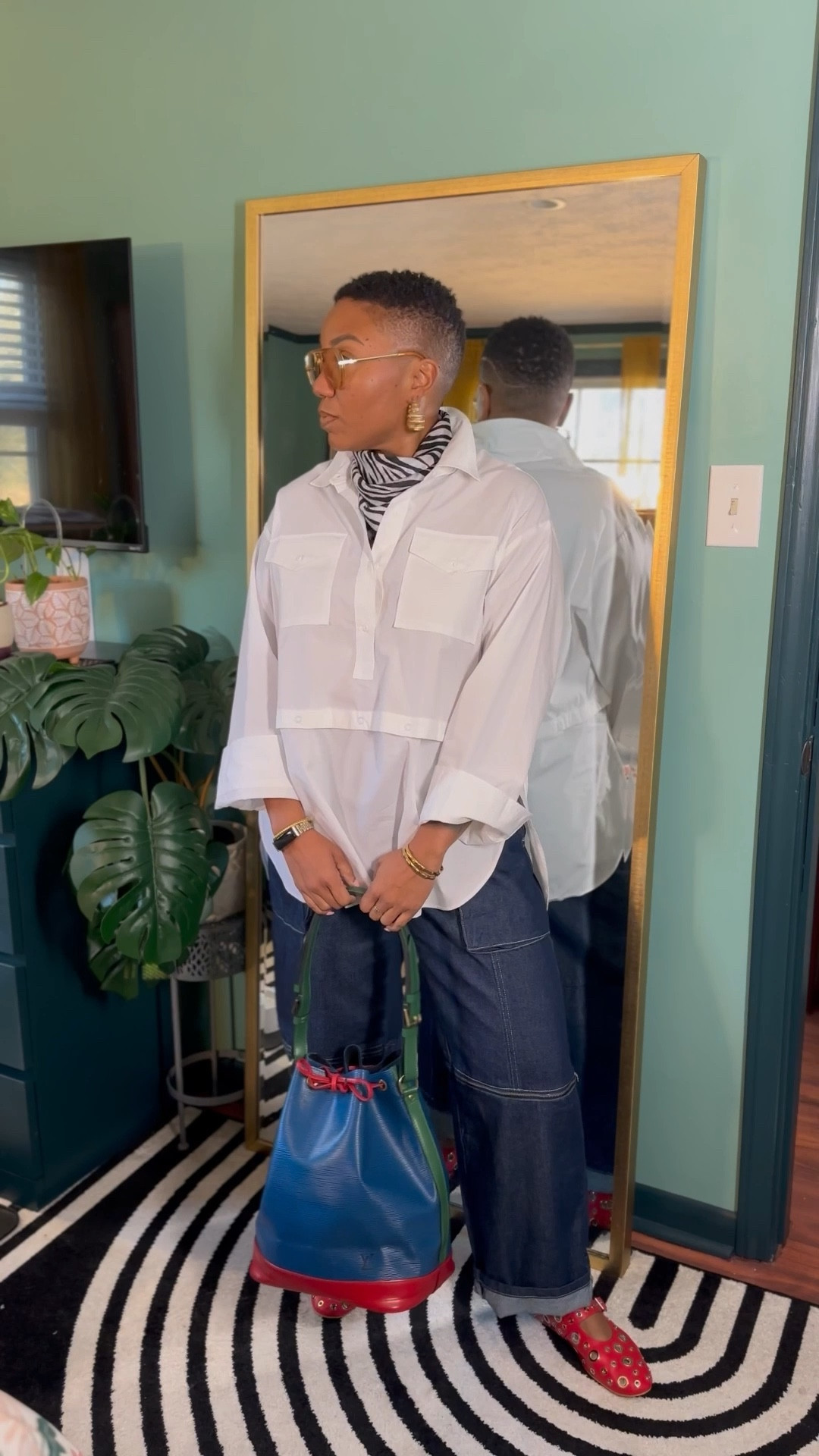 Fresh take on a white button down!

#LTKOver40