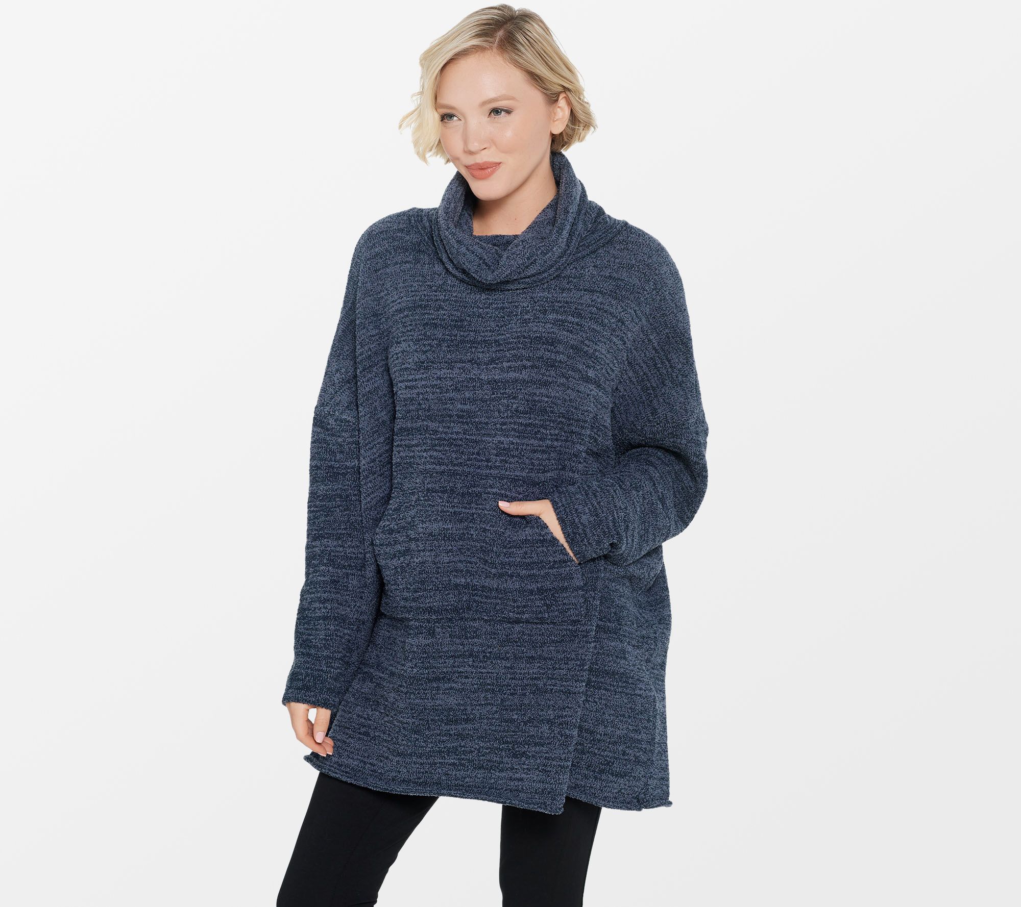 Barefoot Dreams Cozychic Funnel Neck Pullover | QVC