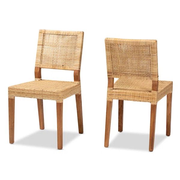 Nutting Cross Back Side Chair in Brown (Set of 2) | Wayfair North America