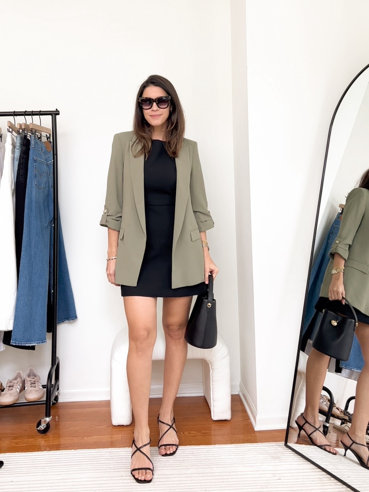 Love this spring look with LBD and blazer
The strappy heels are perfect for a date night 
I’m wearing size 6 on the dress and small on the blazer 

#LTKFindsUnder100 #LTKStyleTip #LTKFindsUnder50