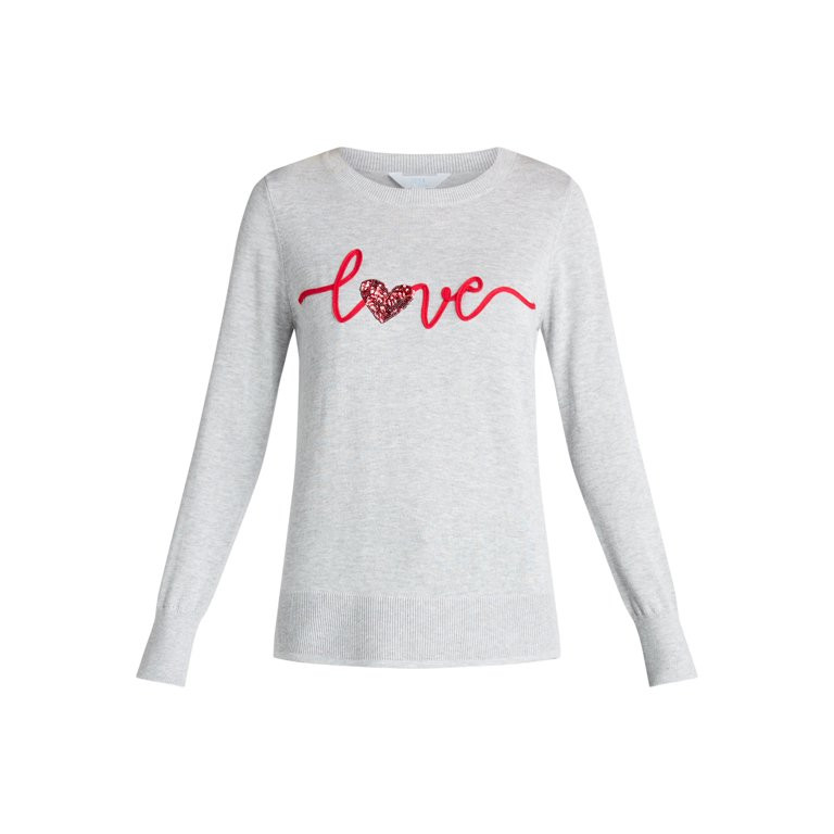 Time and Tru Women’s Valentine’s Day Sweater, Lightweight, Sizes XS-XXXL - Walmart.com | Walmart (US)