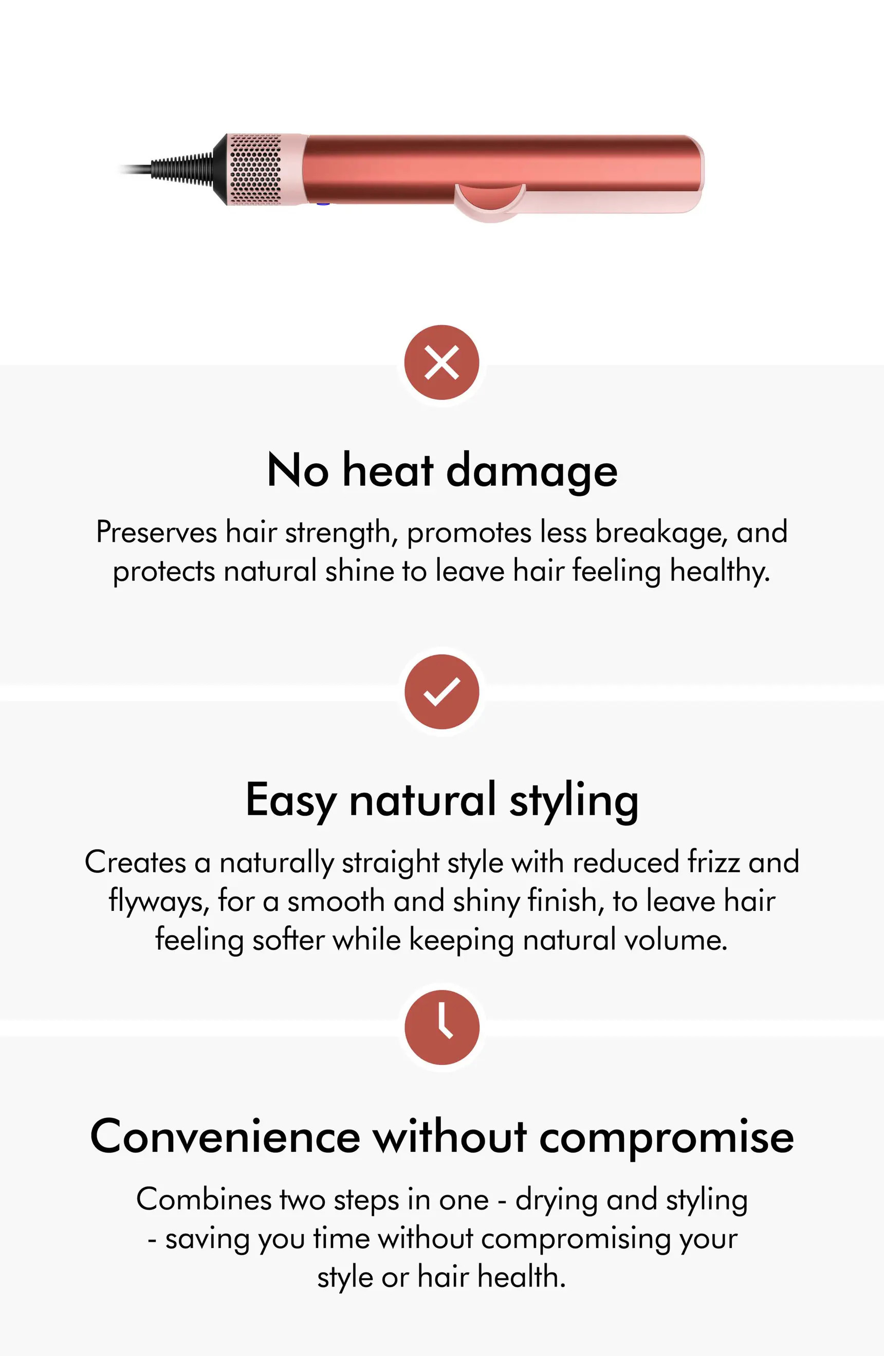 Special Edition Airstrait Wet-to-Dry Straightener in Strawberry Bronze | Nordstrom