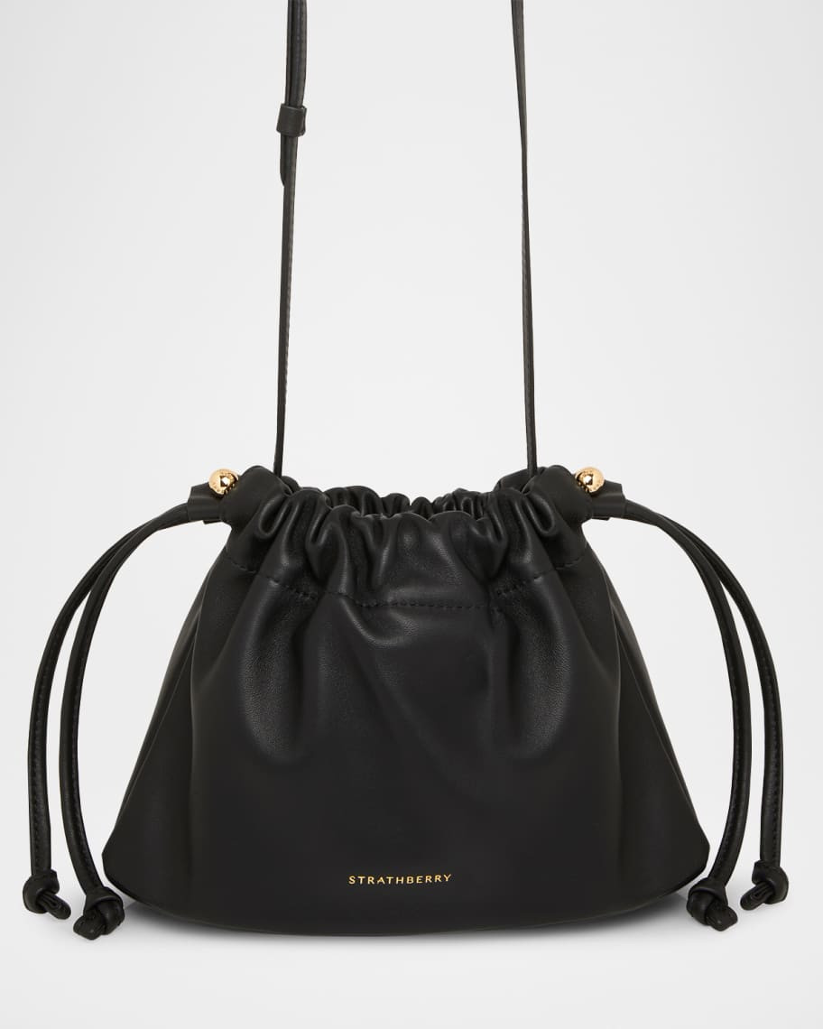STRATHBERRY Charlotte Drawstring Leather Clutch Bag | Neiman Marcus