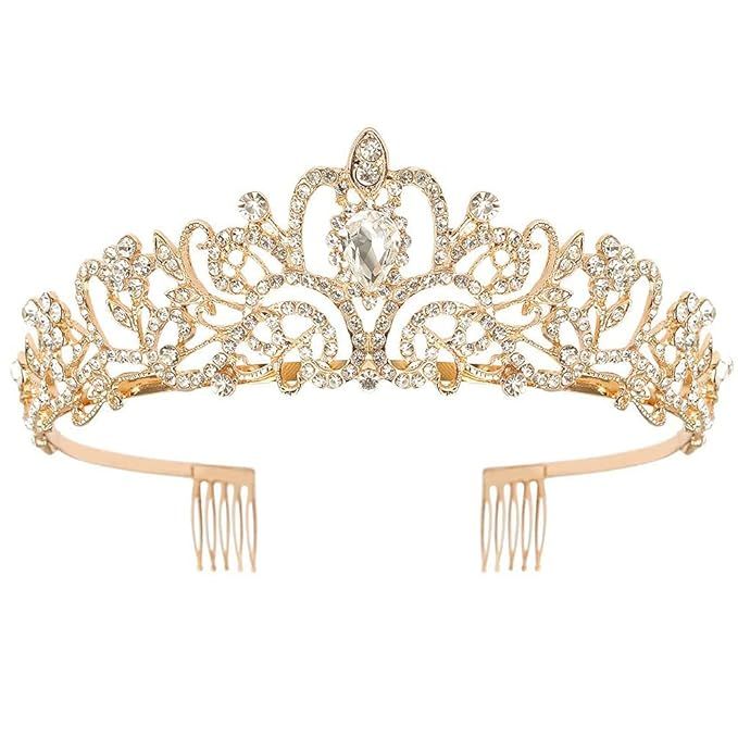 COCIDE Tiara Crystal Crowns Princess Rhinestone Crown with Combs Bride Headbands Bridal Wedding P... | Amazon (US)