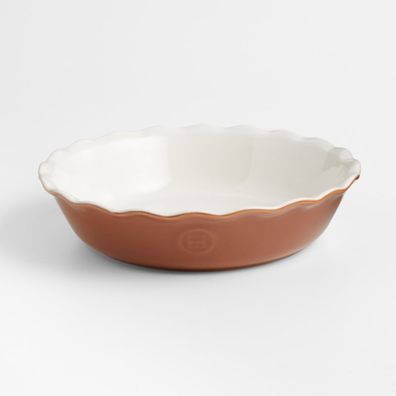 Emile Henry Brown Sugar Ceramic Pie Dish | Crate & Barrel | Crate & Barrel