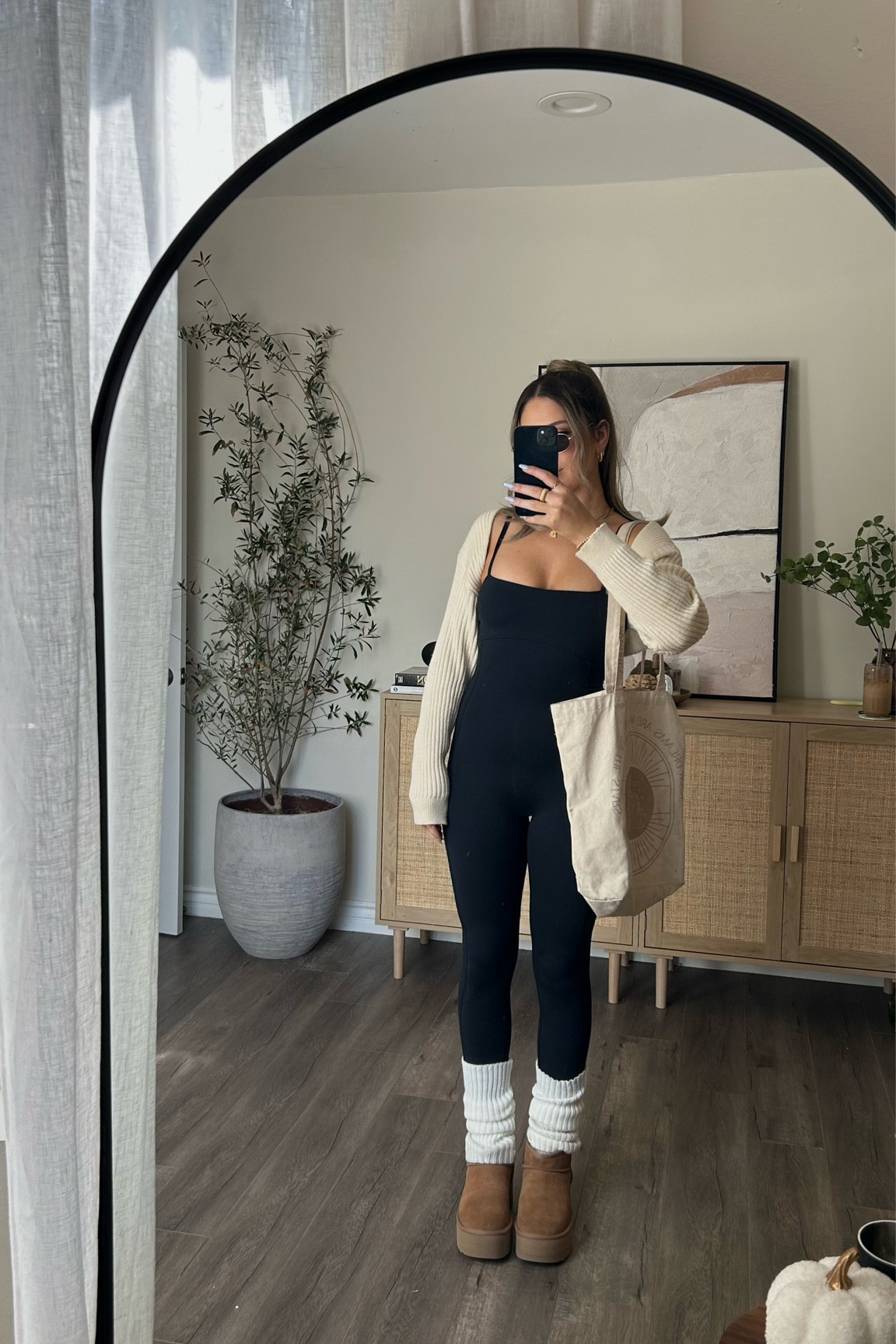 Jumpsuit bolero platform Uggs outfit 

#LTKstyletip #LTKshoecrush #LTKSeasonal