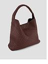 The Very Collection Pu Hand Weave Medium Burgundy Shoulder Bag, Burgundy, Women | Very (UK)