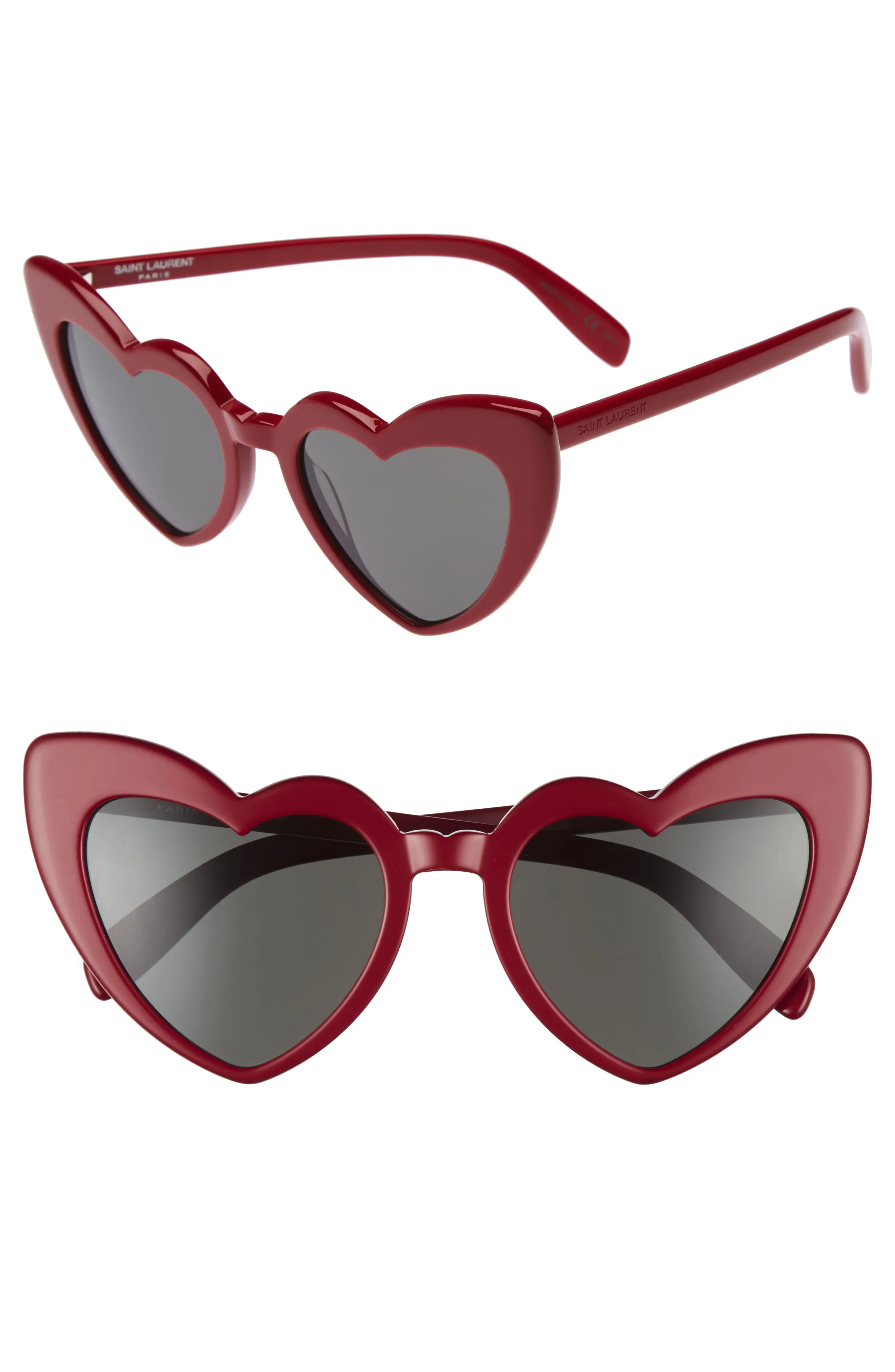 Saint Laurent Loulou 54mm Heart Sunglasses | Nordstrom