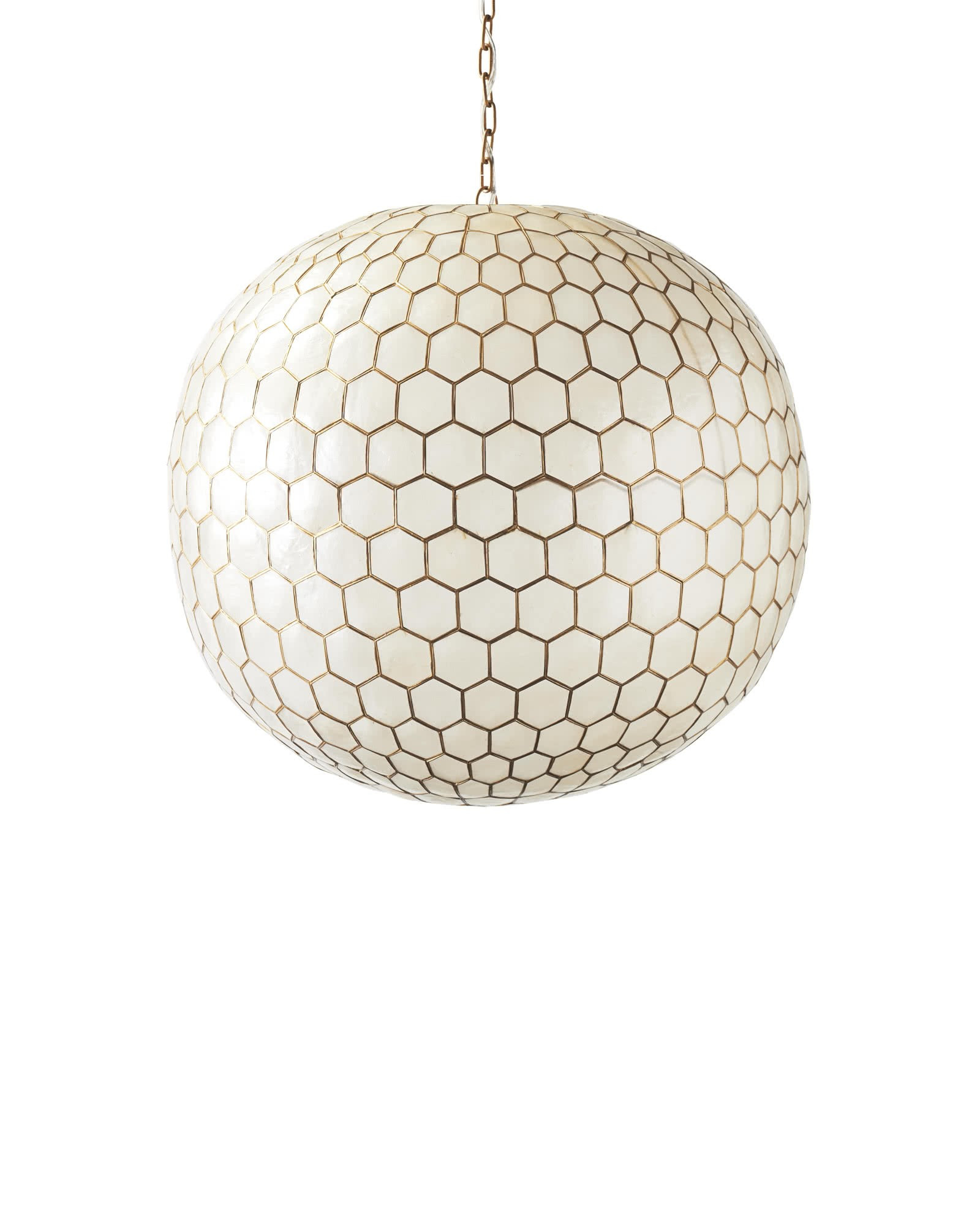 Capiz Honeycomb Chandelier | Serena and Lily