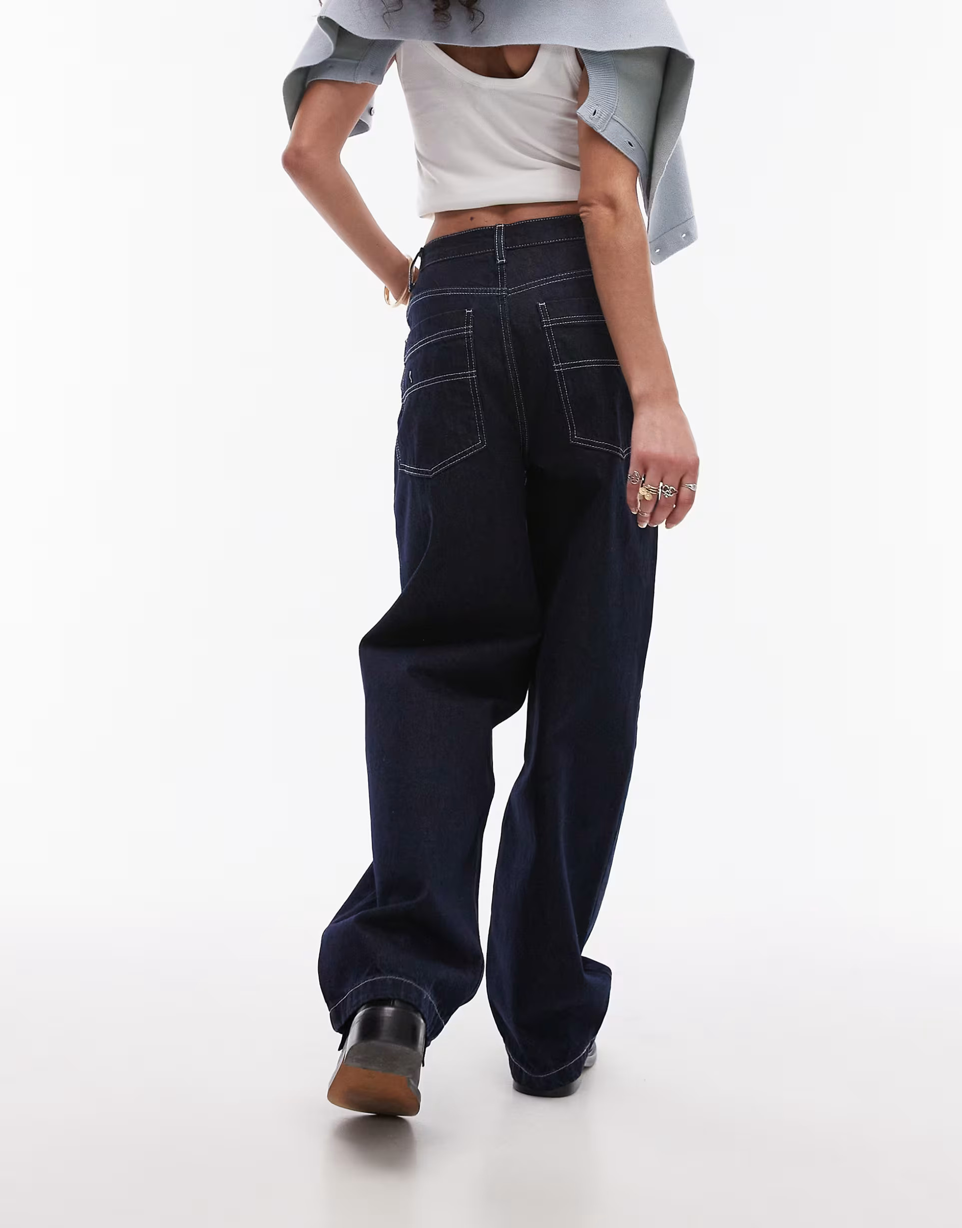 Topshop baggy jeans in raw indigo | ASOS (Global)