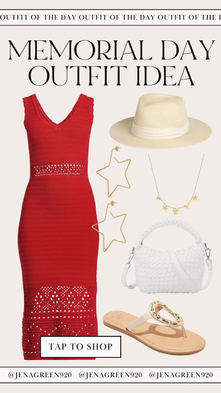 Memorial Day Fashion | Memorial Day Outfit | Red Crochet Dress | Red Dress | Memorial Day Look

#LTKfindsunder100 #LTKSeasonal #LTKfindsunder50