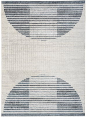 Astra Washables ASW-03 Ivory/Blue Area Rug | Rugs Direct