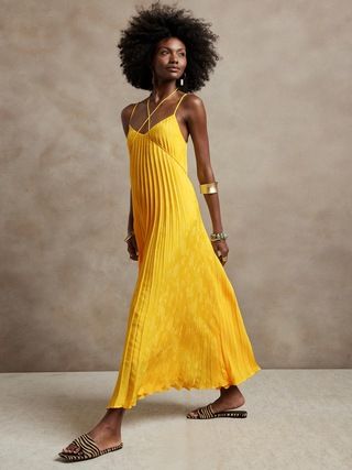 Pleated Midi Dress | Banana Republic (US)