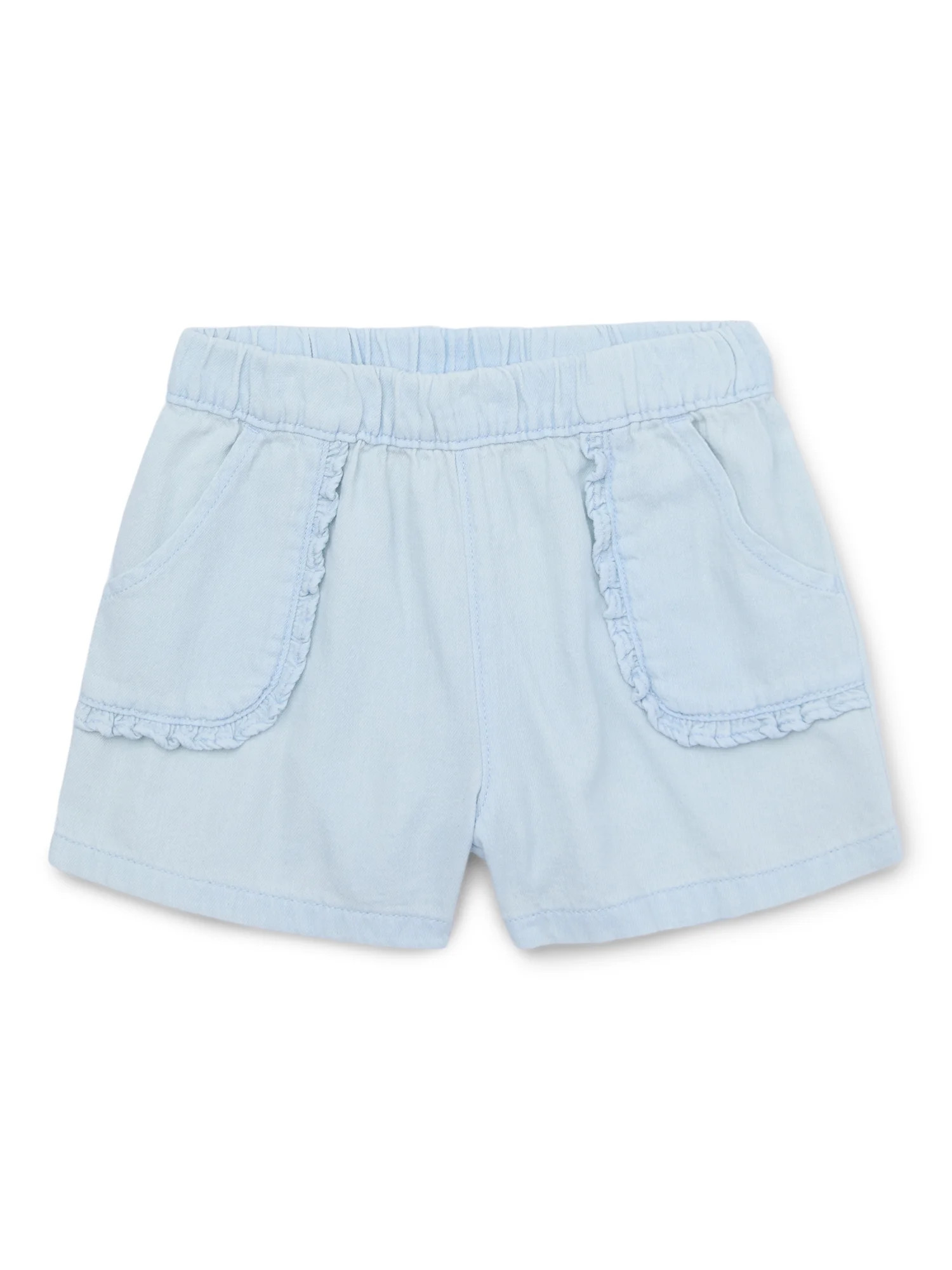 Garanimals Toddler Girl Denim Shorts with Ruffle Pocket, Sizes 18M-5T | Walmart (US)